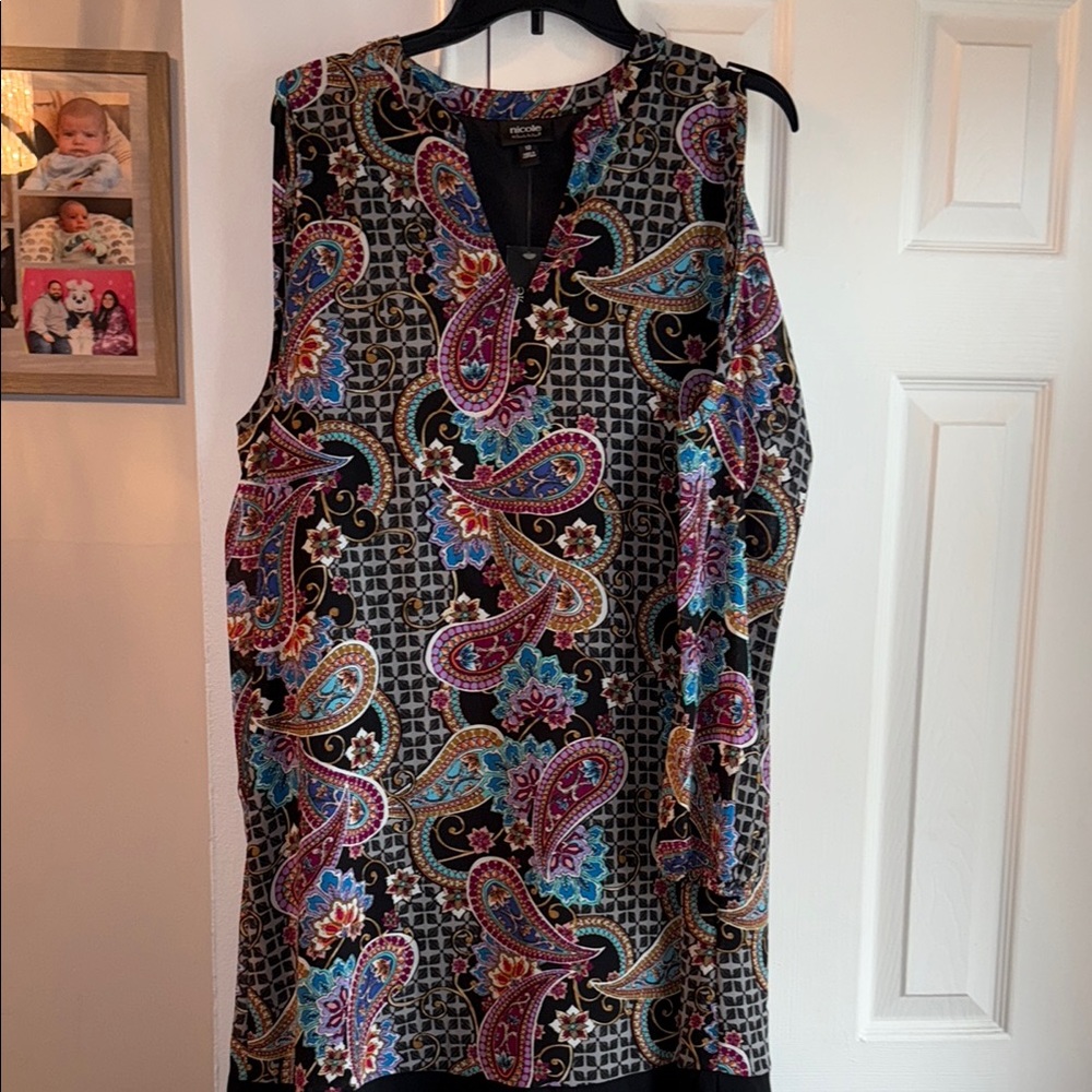 Brand New Nicole Multicolor Paisley Blouse